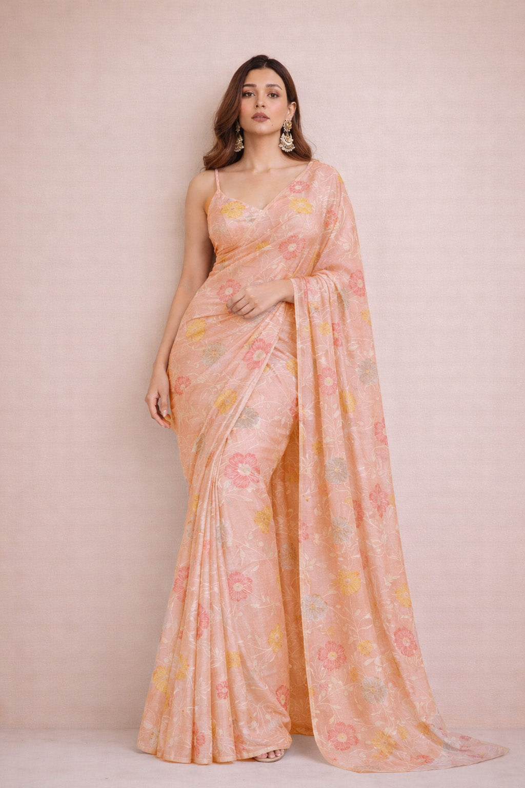 Chanderi Embroidery Fabric