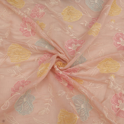 Chanderi Embroidery Fabric