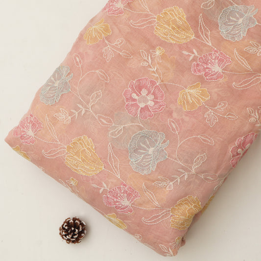 Chanderi Embroidery Fabric