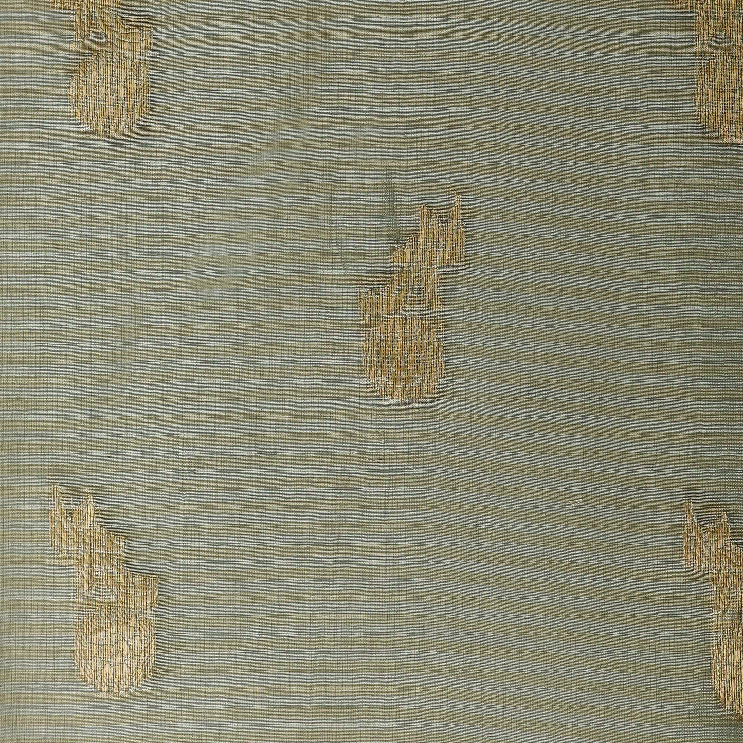 Pista Green Color Organza Tissue Booti Fabric