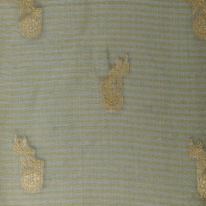 Pista Green Color Organza Tissue Booti Fabric