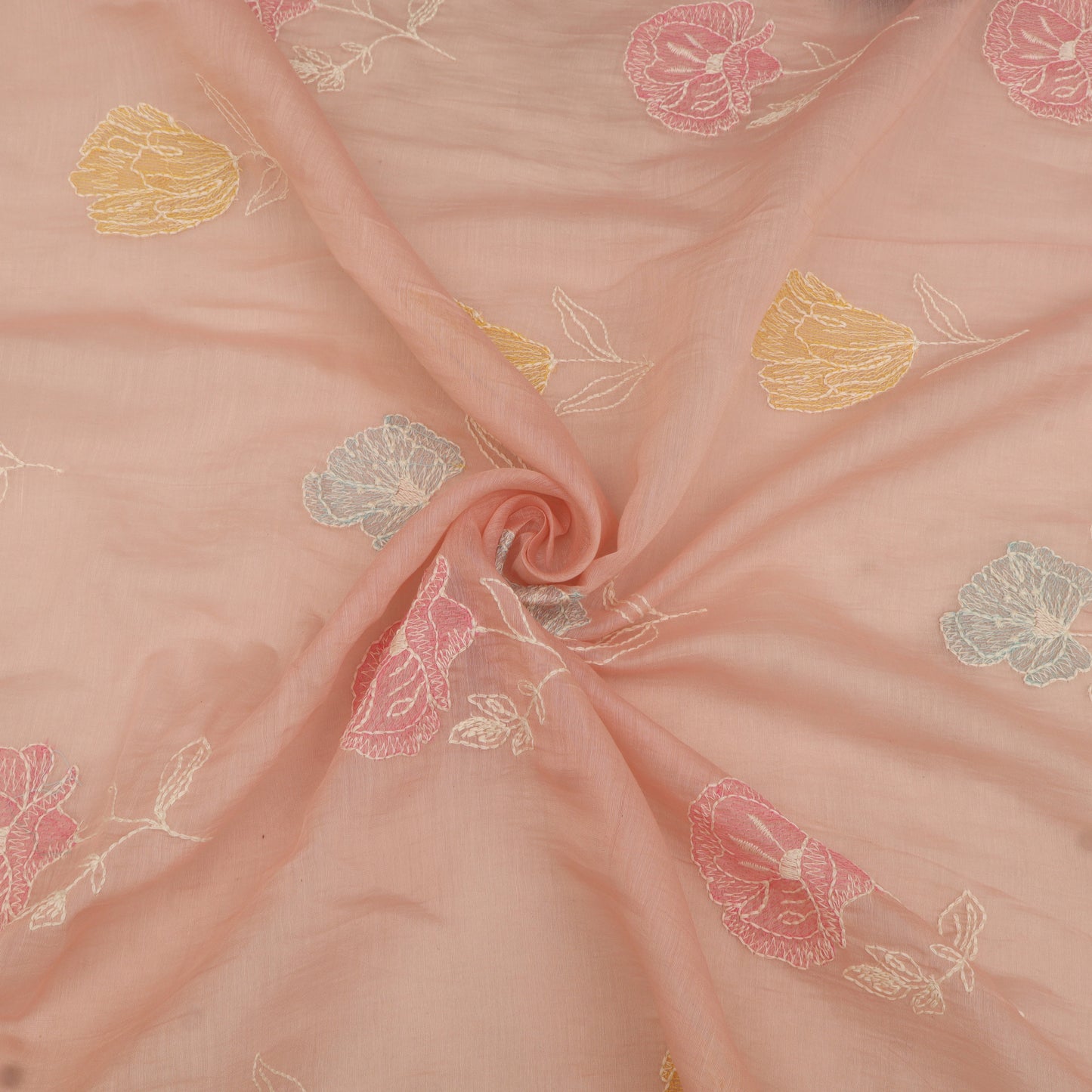 Chanderi Embroidery Fabric