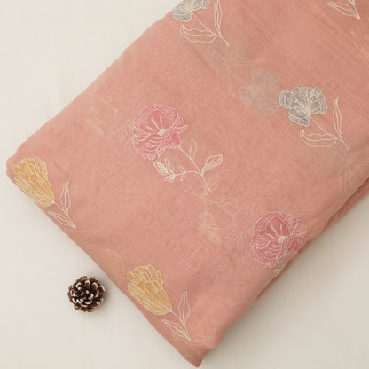Chanderi Embroidery Fabric