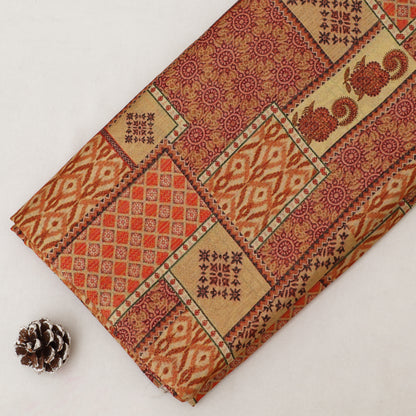 Katan Dupion Tissue Print Fabric