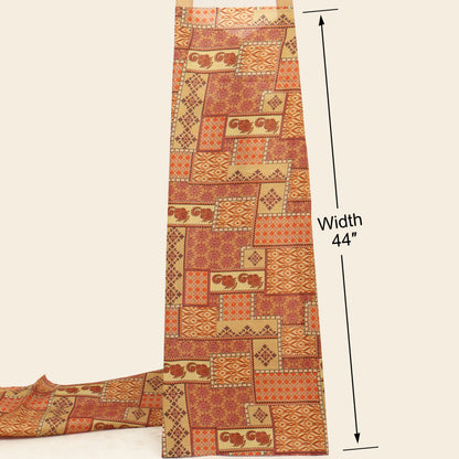 Katan Dupion Tissue Print Fabric