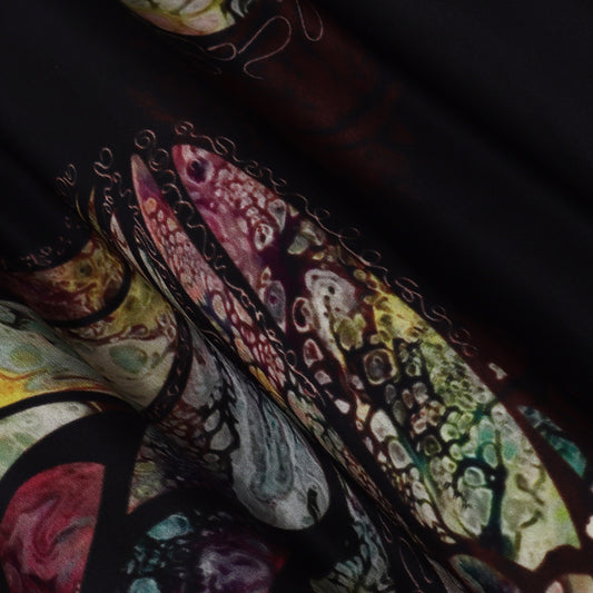 Multi Color Crepe Print Fabric