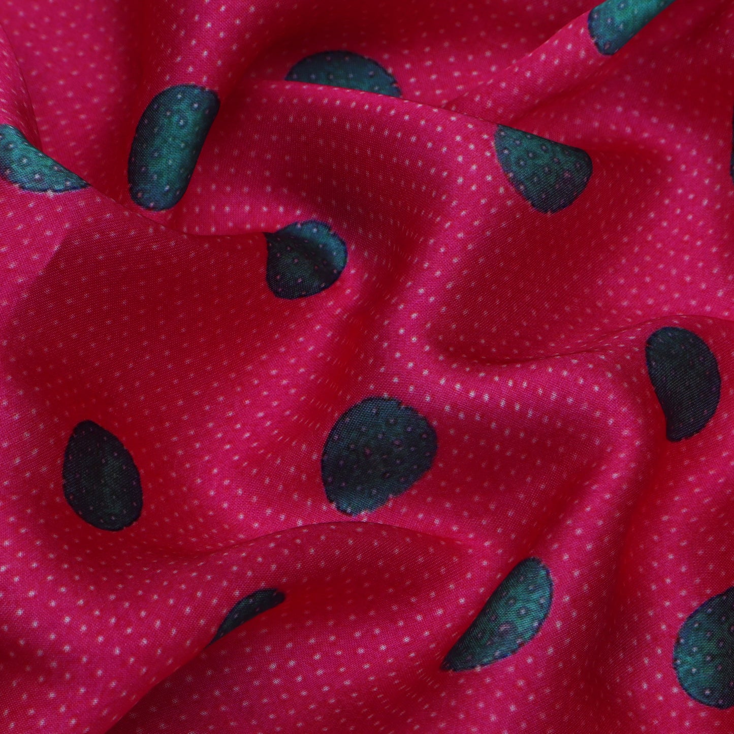 Pink Color Modal Satin Hydra Print Fabric