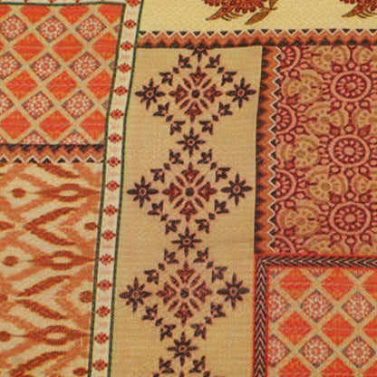 Katan Dupion Tissue Print Fabric