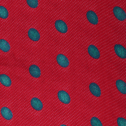 Red Color Modal Satin Hydra Print Fabric