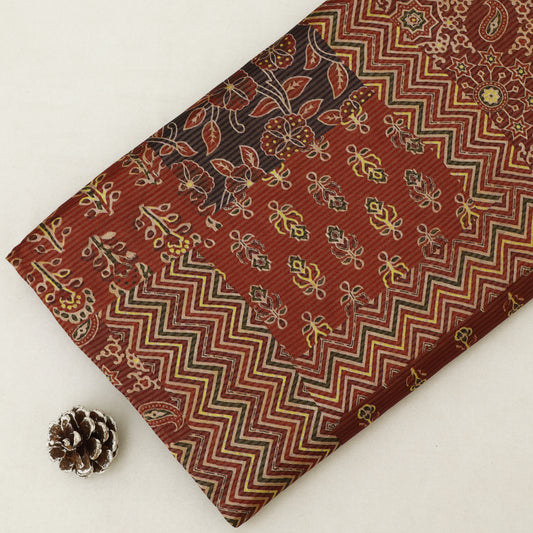 Katan Dupion Tissue Print Fabric