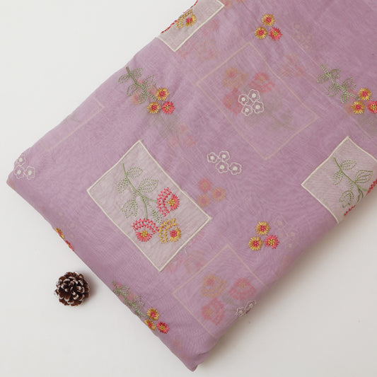 Mul Chanderi Embroidery Fabric