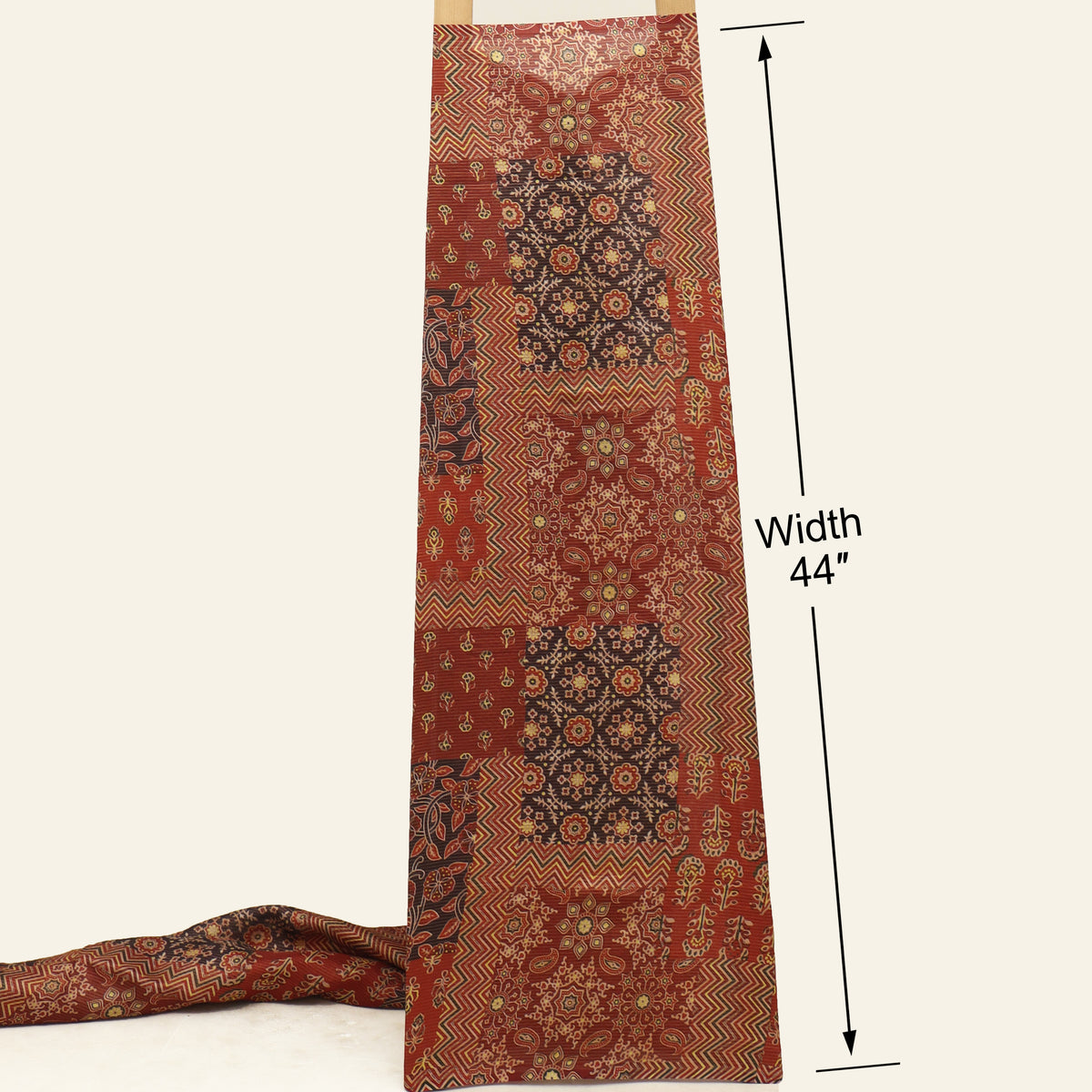 Katan Dupion Tissue Print Fabric