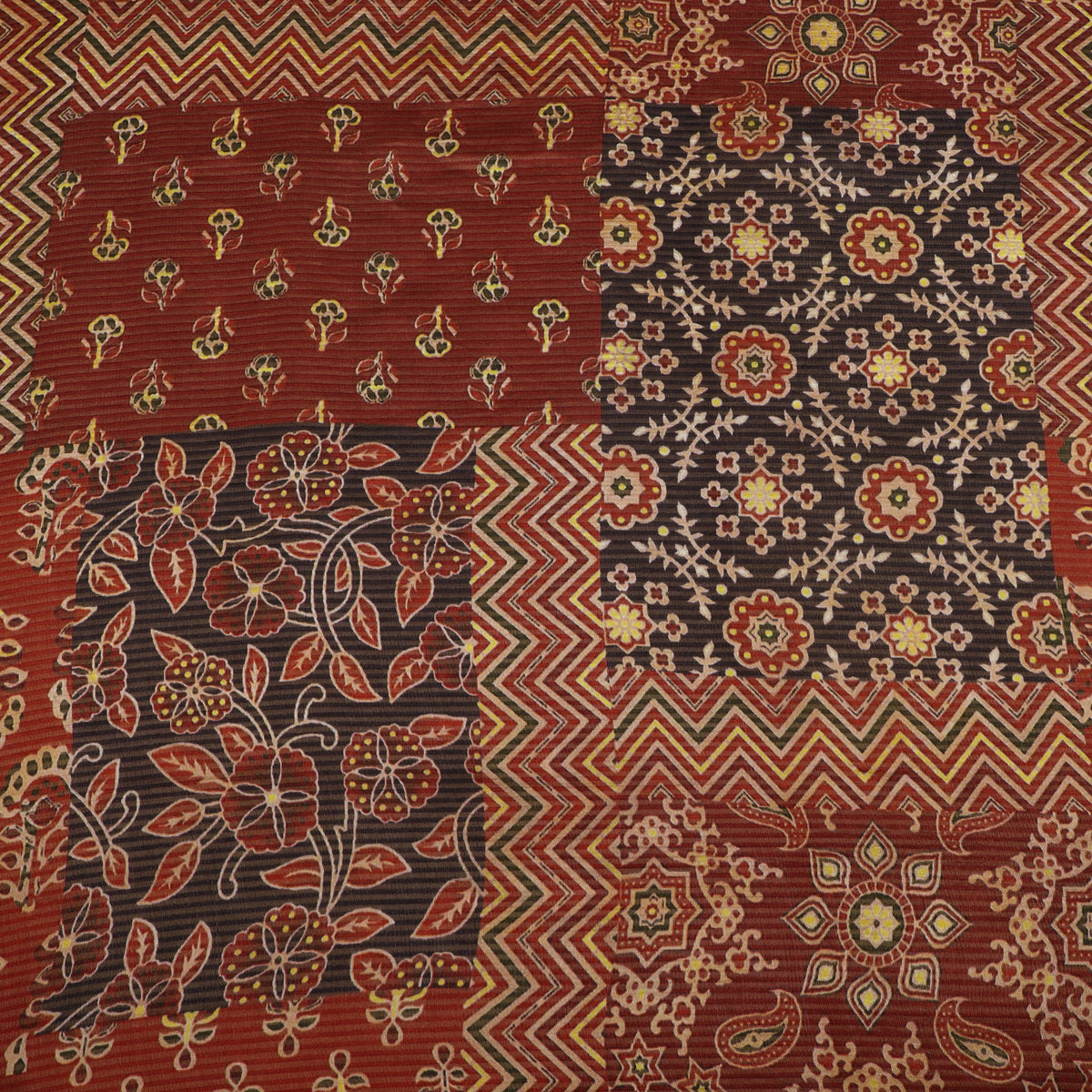 Katan Dupion Tissue Print Fabric