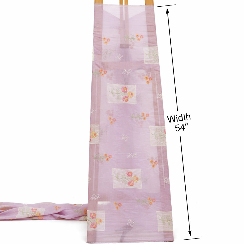 Mul Chanderi Embroidery Fabric