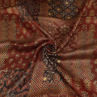 Katan Dupion Tissue Print Fabric
