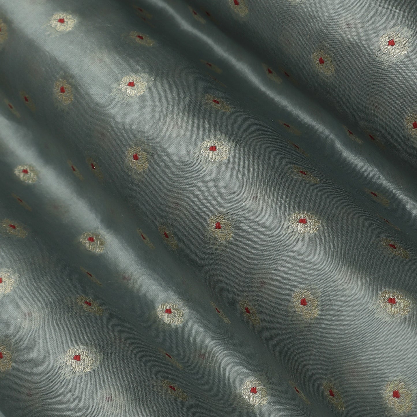 Grey Color Brocade Fabric