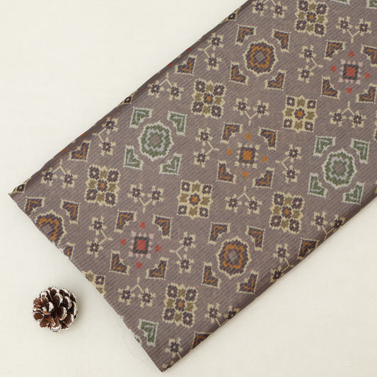 Katan Dupion Tissue Print Fabric