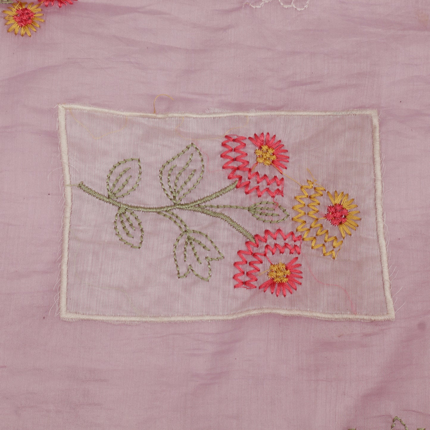 Mul Chanderi Embroidery Fabric