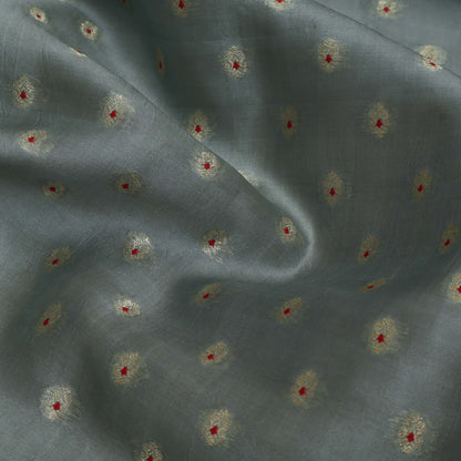 Grey Color Brocade Fabric