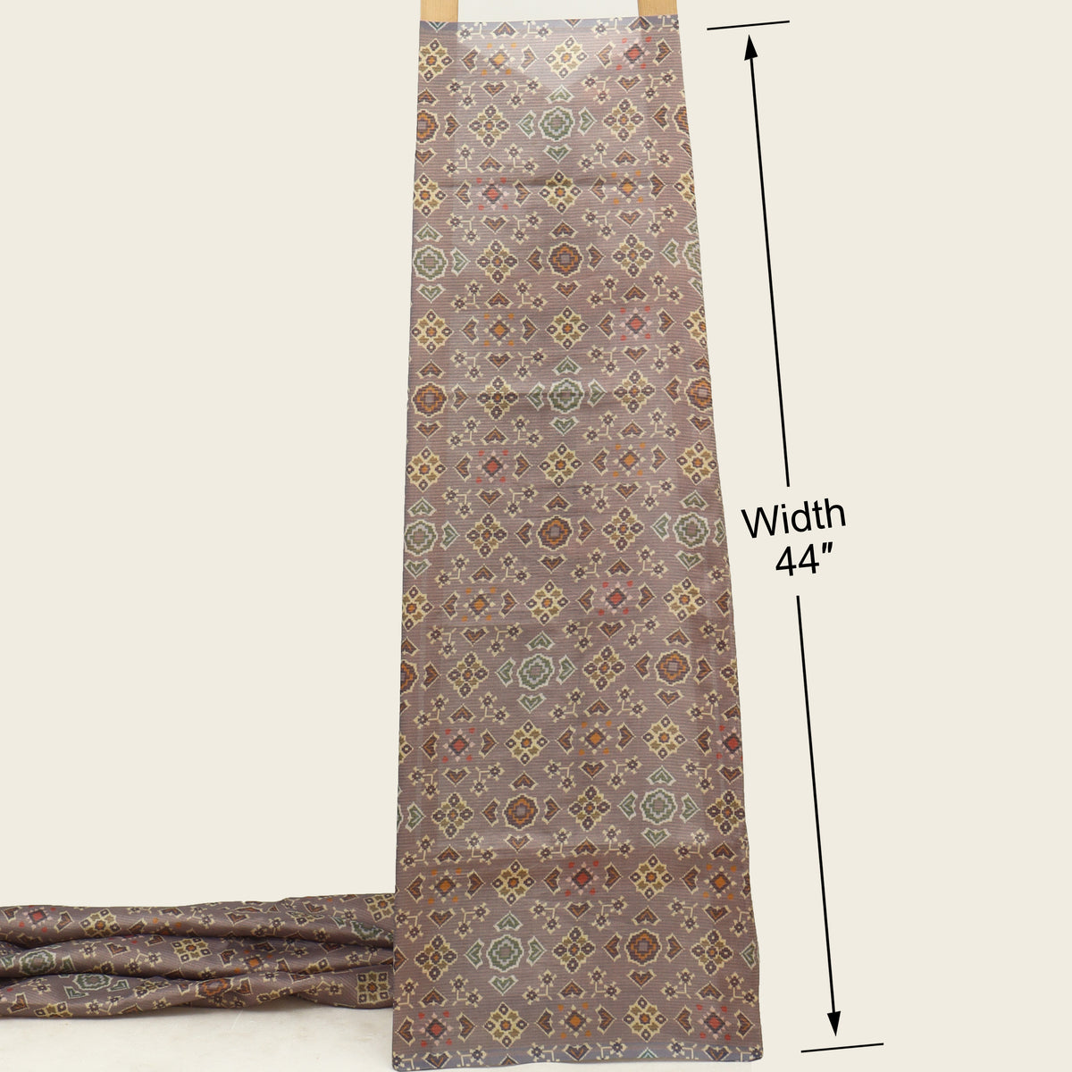 Katan Dupion Tissue Print Fabric