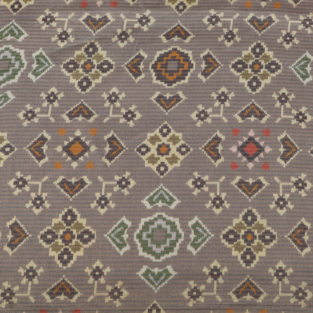 Katan Dupion Tissue Print Fabric