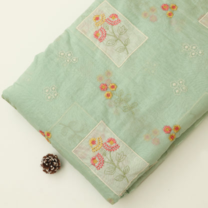 Mul Chanderi Embroidery Fabric