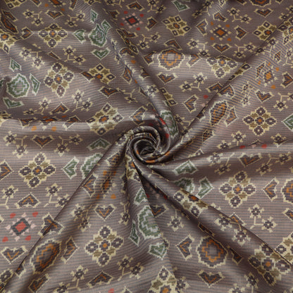 Katan Dupion Tissue Print Fabric