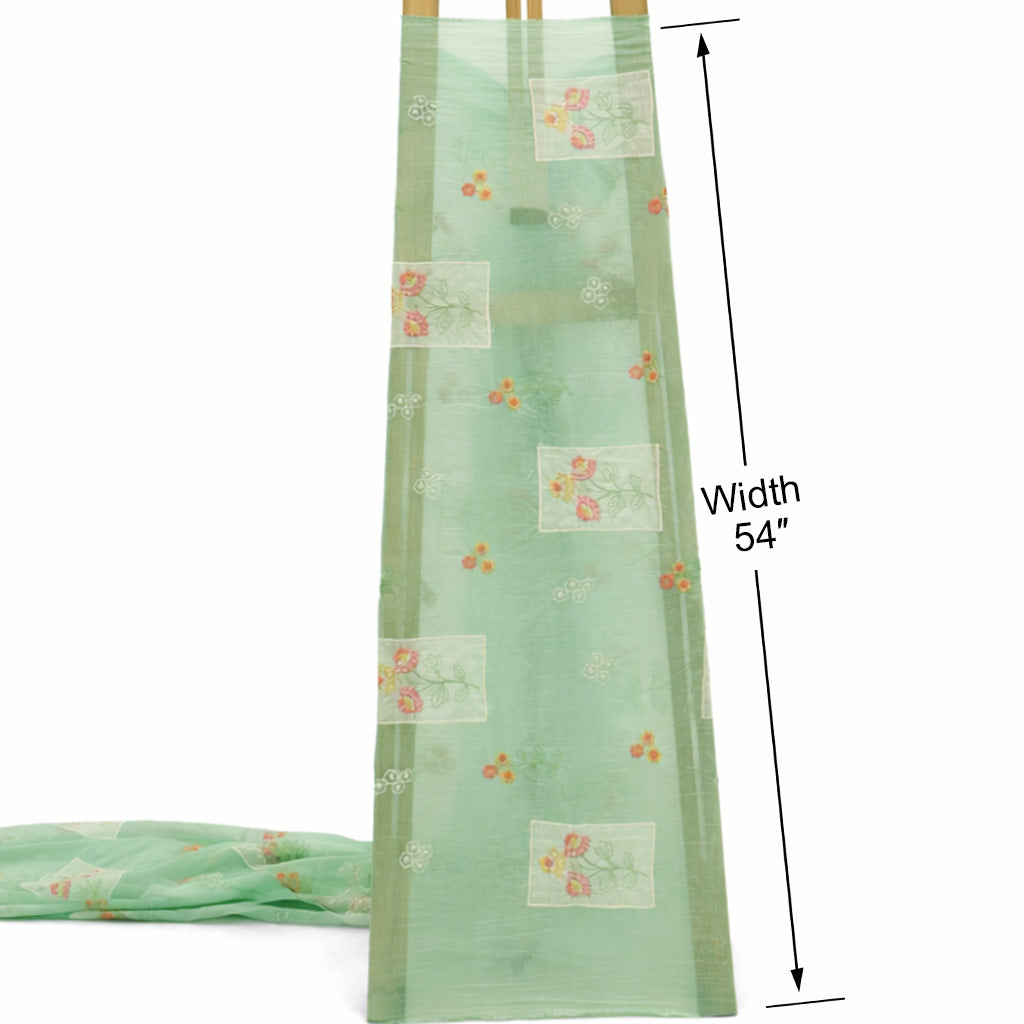 Mul Chanderi Embroidery Fabric