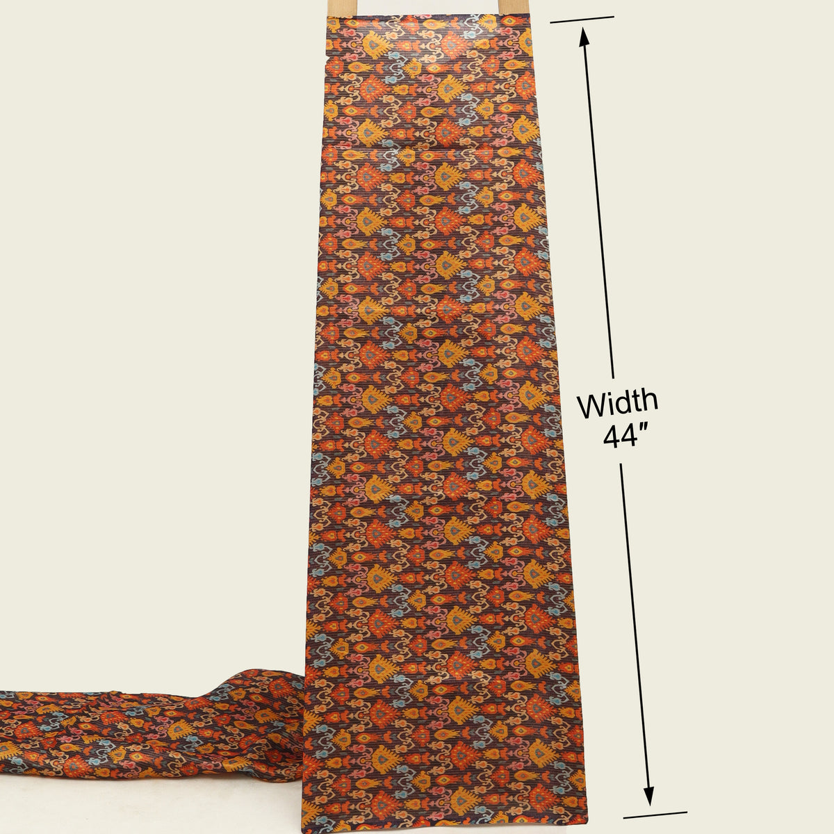 Katan Dupion Tissue Print Fabric