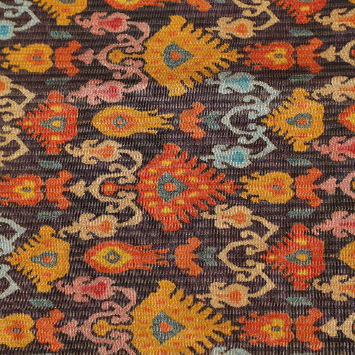 Katan Dupion Tissue Print Fabric