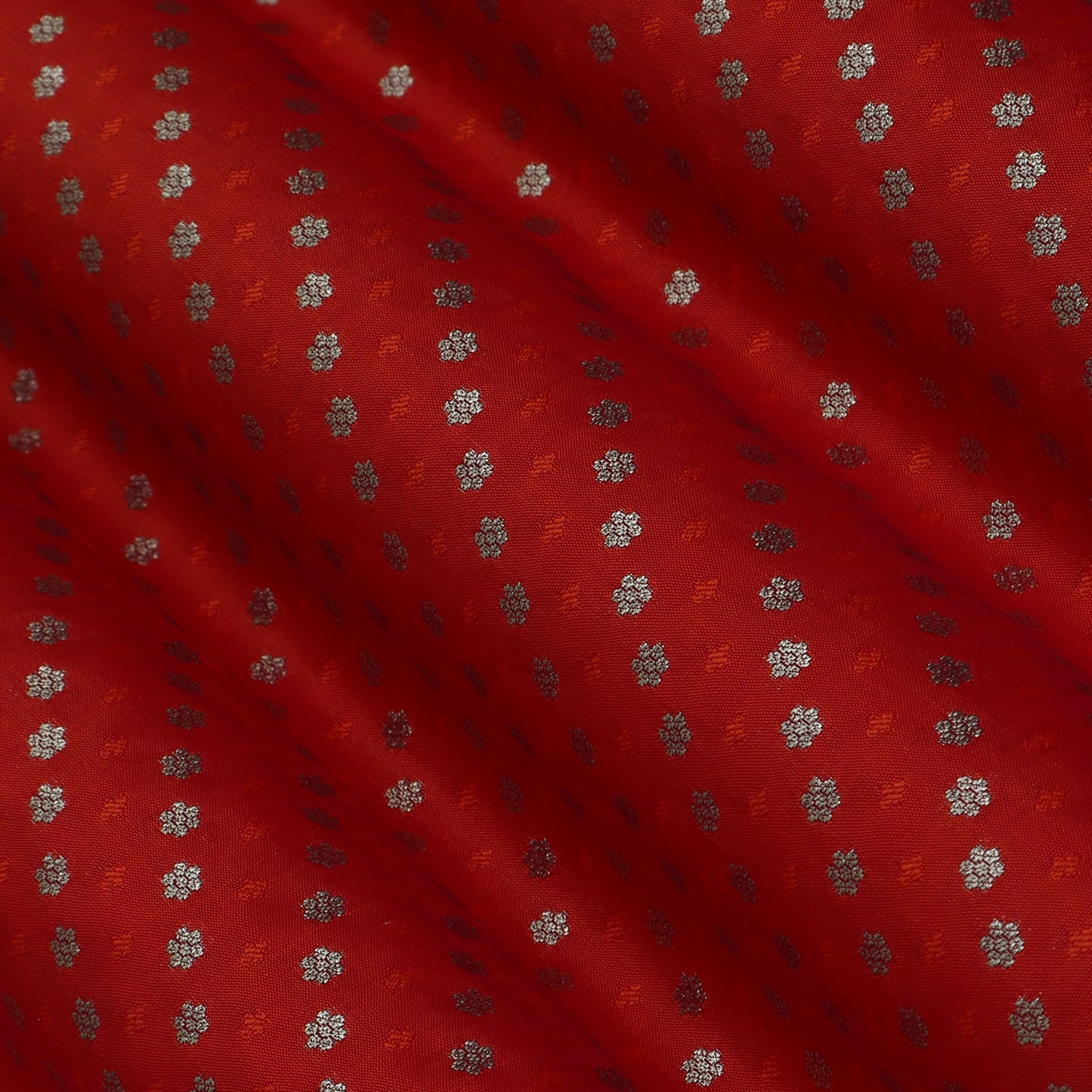 Red Color Brocade Fabric