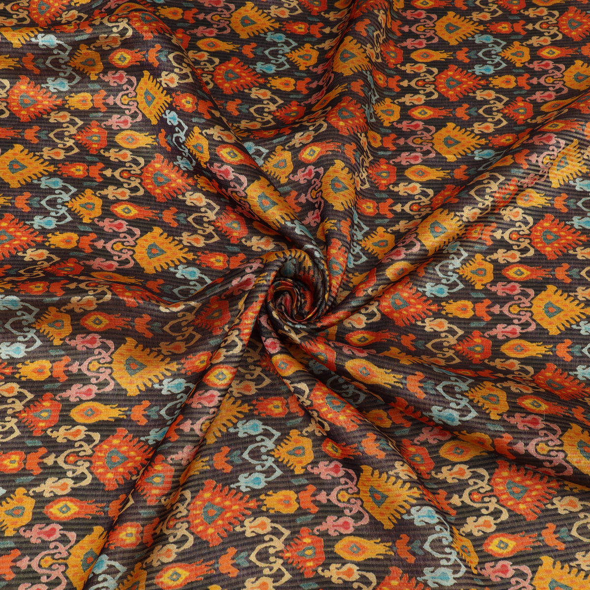 Katan Dupion Tissue Print Fabric