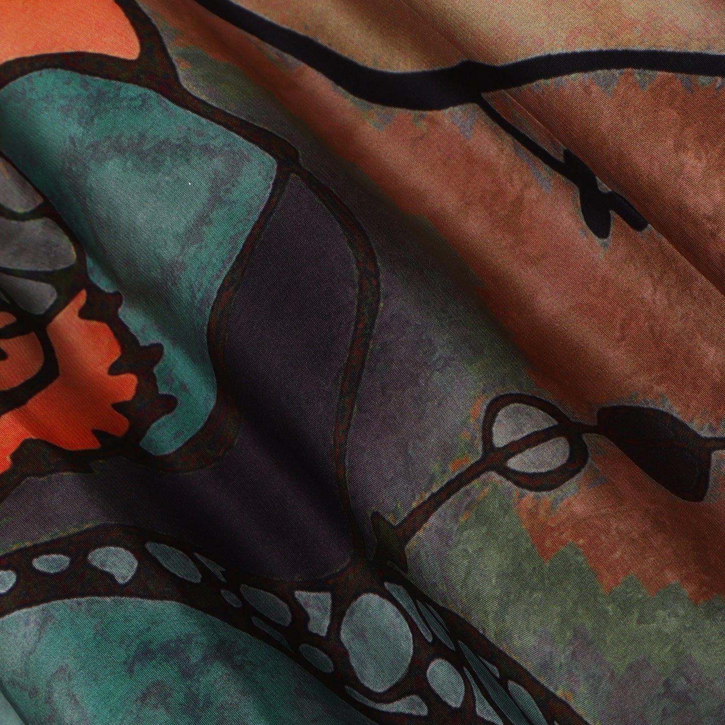 Multi Color Crepe Print Fabric