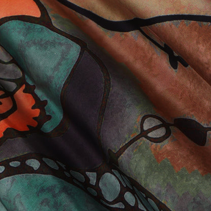 Multi Color Crepe Print Fabric