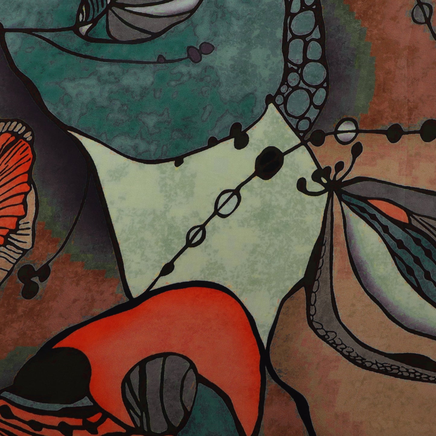 Multi Color Crepe Print Fabric