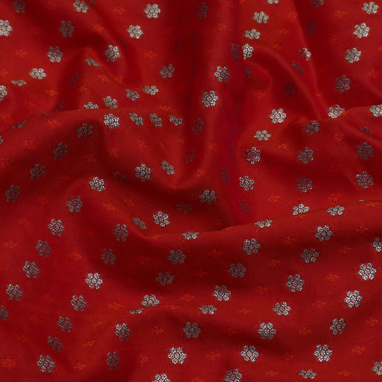 Red Color Brocade Fabric