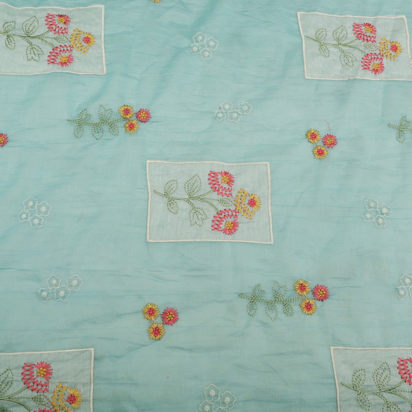 Mul Chanderi Embroidery Fabric