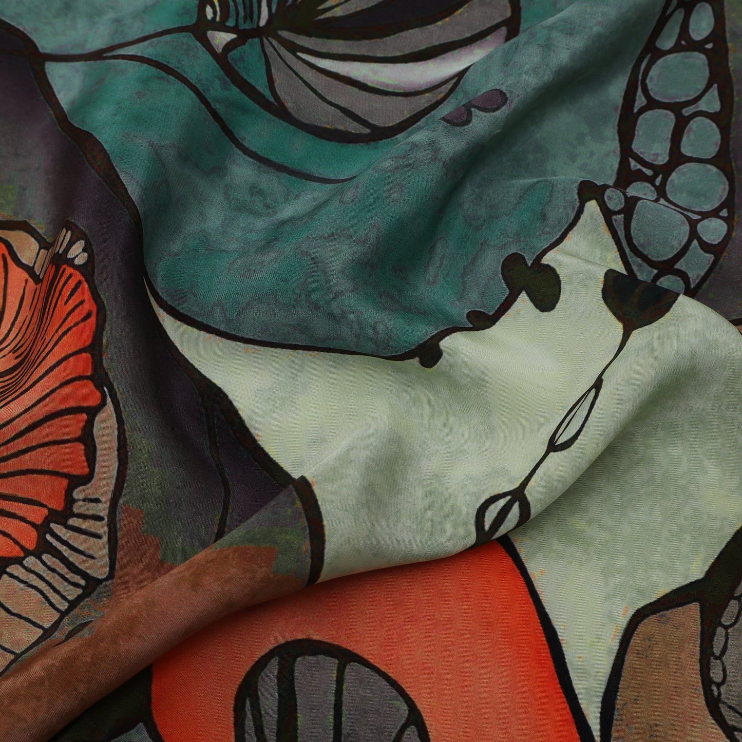 Multi Color Crepe Print Fabric