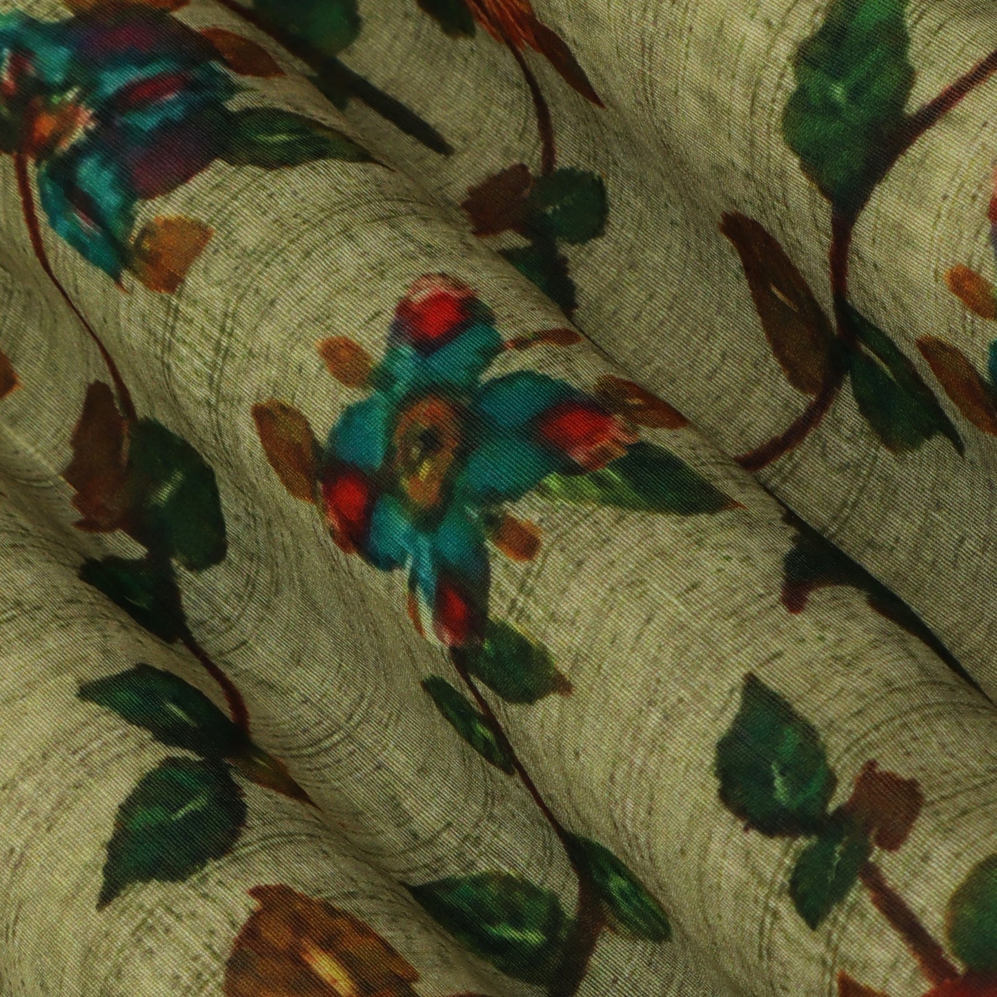 Colored Chanderi Print Fabric