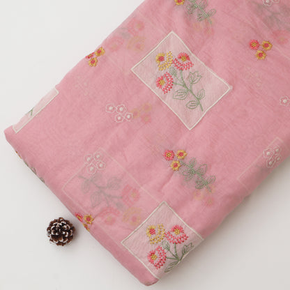 Mul Chanderi Embroidery Fabric
