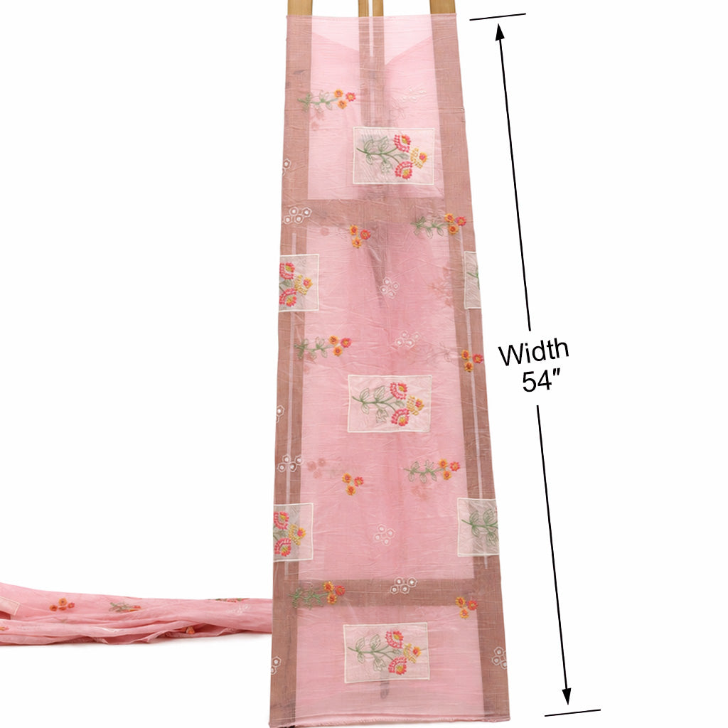 Mul Chanderi Embroidery Fabric