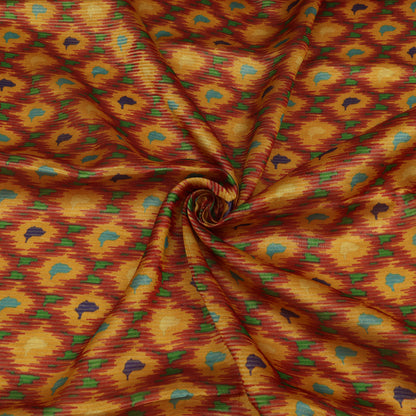 Katan Dupion Tissue Print Fabric