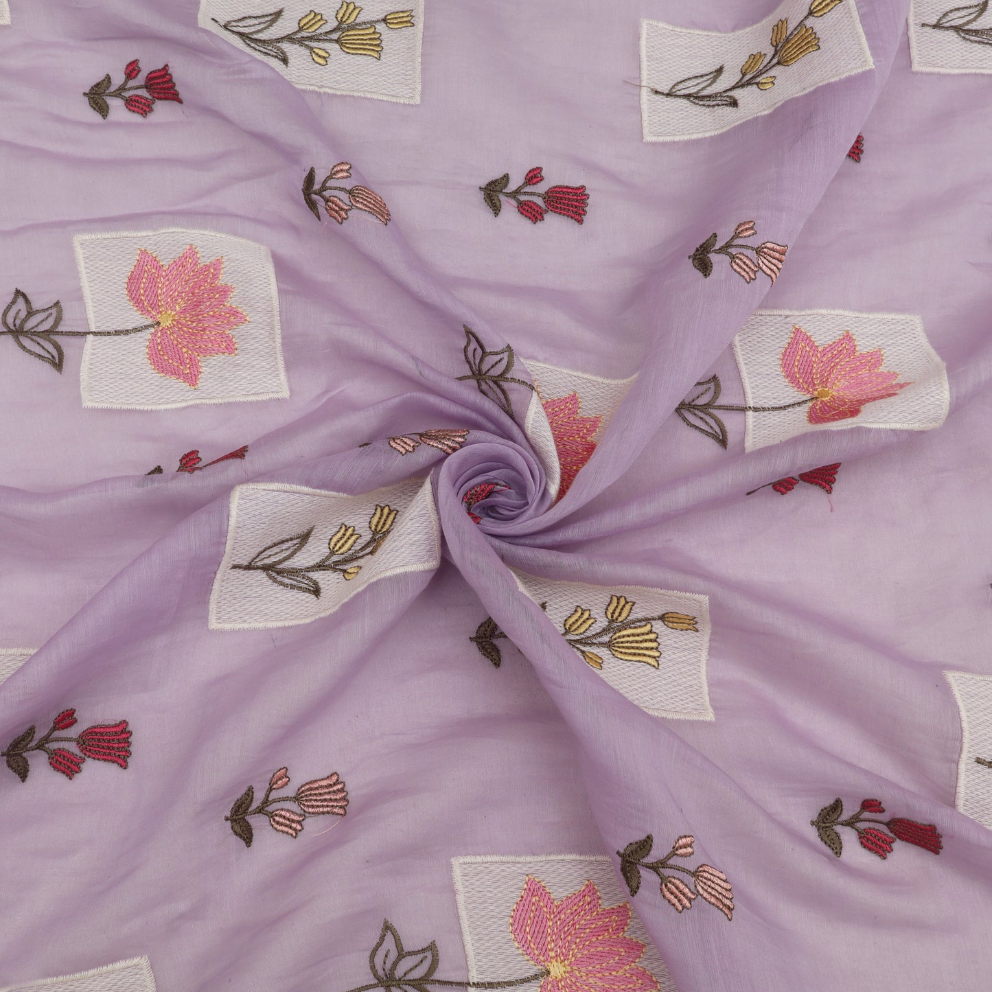 Chanderi Embroidery Fabric