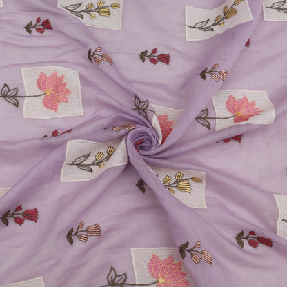 Chanderi Embroidery Fabric