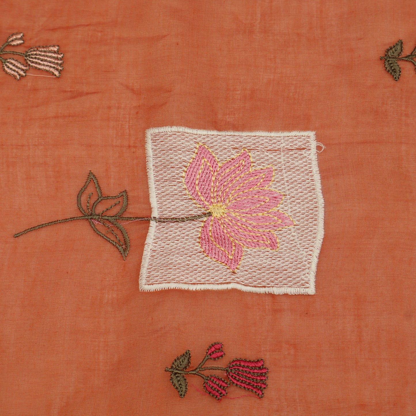 Chanderi Embroidery Fabric