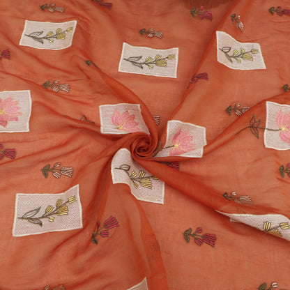 Chanderi Embroidery Fabric