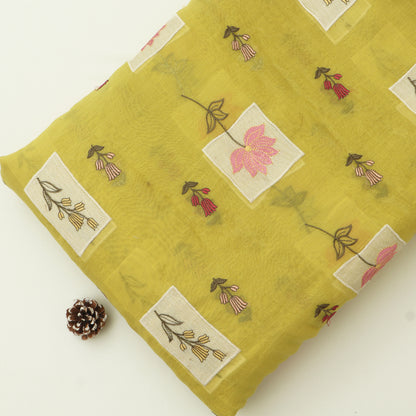 Chanderi Embroidery Fabric