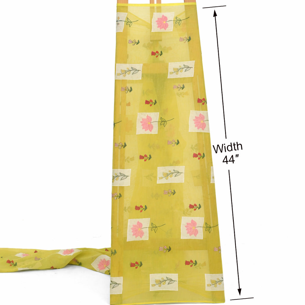 Chanderi Embroidery Fabric