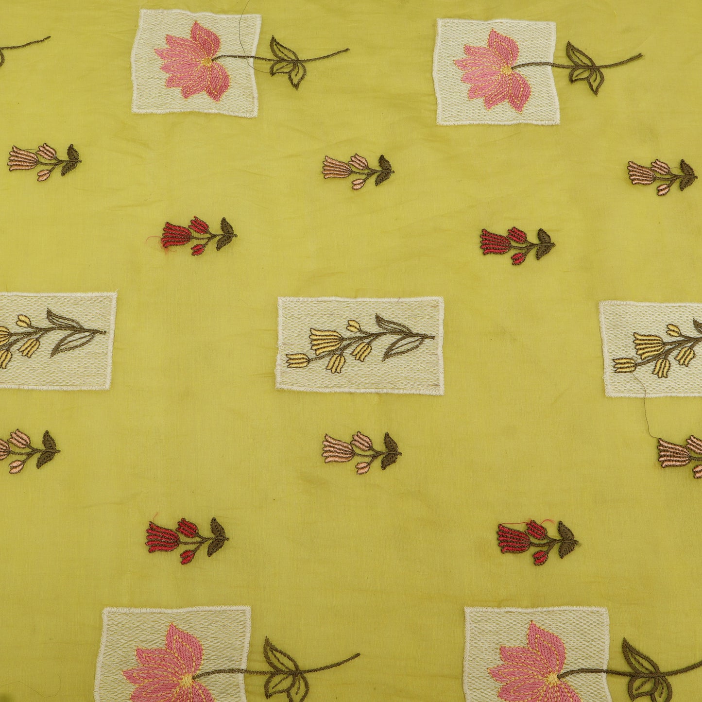 Chanderi Embroidery Fabric