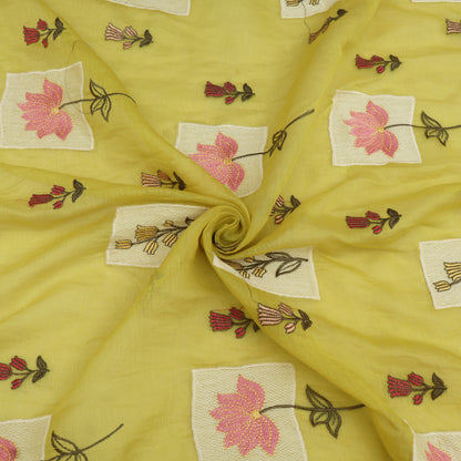 Chanderi Embroidery Fabric